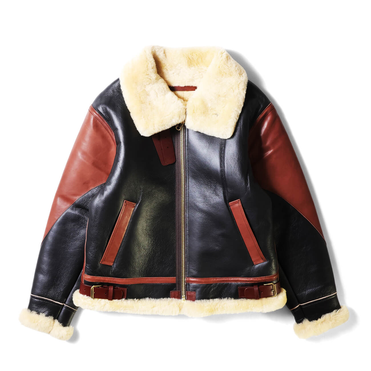 HOUSTON｜ムートンアウター「B-3フライトジャケット」を2ポケット仕様